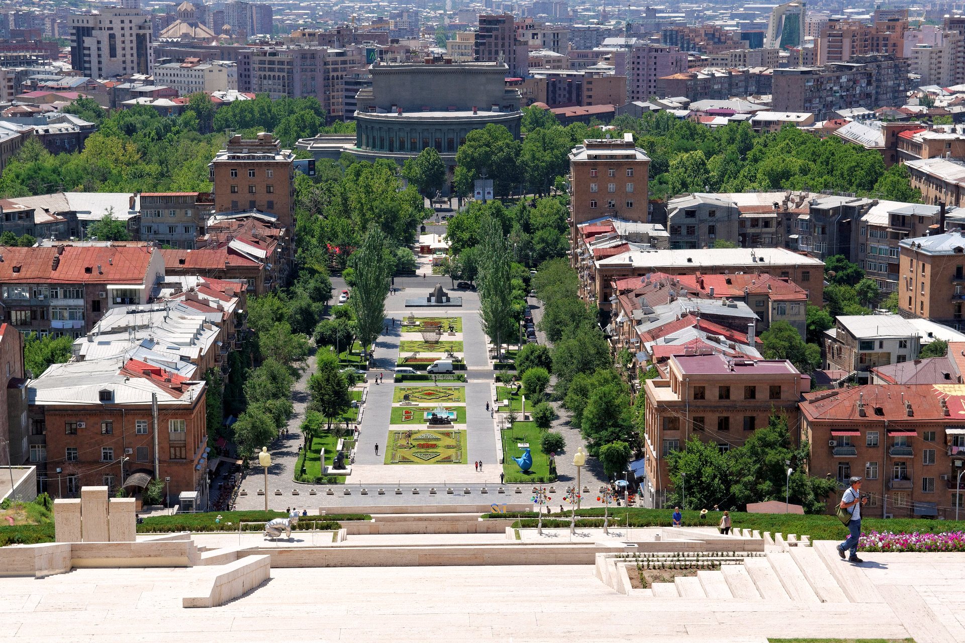 Yerevan vista do alto da Cascata