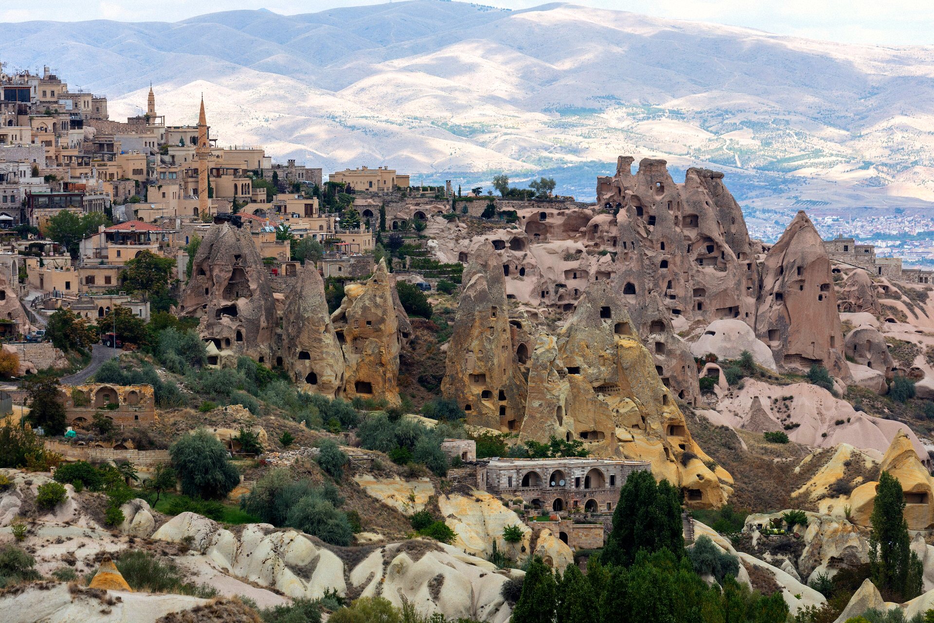 Casas escavadas nas rochas de Göreme, na Capadócia